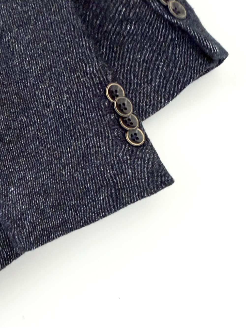 Eleventy Navy Silk Wool-Blend Two-Button Sport Coat Blazer Navy Textured 38R - Picture 14 of 16